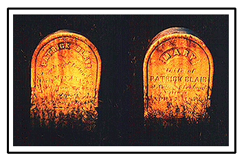 Patrick and Mary's gravestones